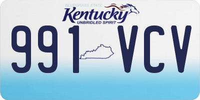 KY license plate 991VCV