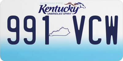 KY license plate 991VCW
