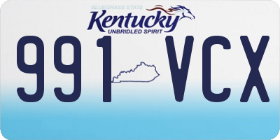 KY license plate 991VCX