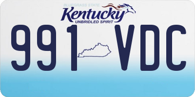 KY license plate 991VDC