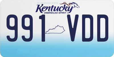 KY license plate 991VDD
