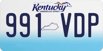 KY license plate 991VDP