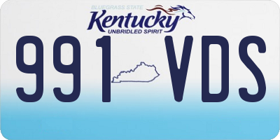 KY license plate 991VDS