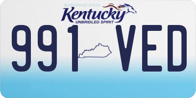KY license plate 991VED