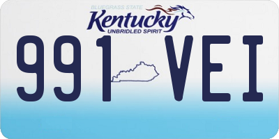 KY license plate 991VEI