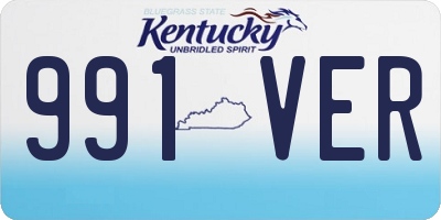 KY license plate 991VER