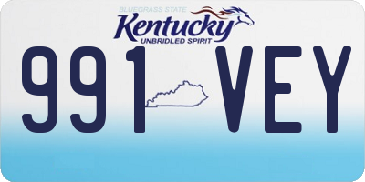 KY license plate 991VEY