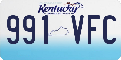 KY license plate 991VFC