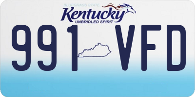 KY license plate 991VFD
