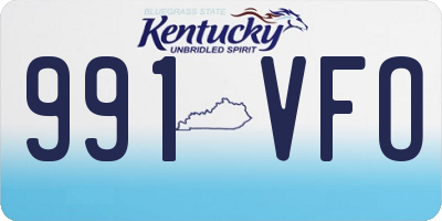 KY license plate 991VFO