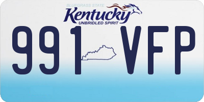 KY license plate 991VFP