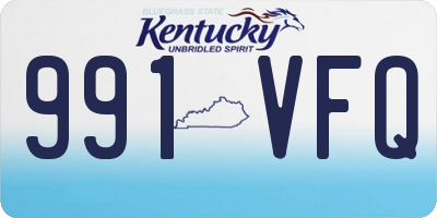 KY license plate 991VFQ