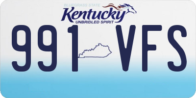 KY license plate 991VFS