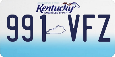 KY license plate 991VFZ