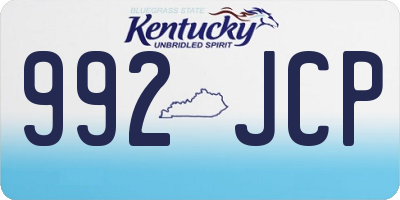 KY license plate 992JCP