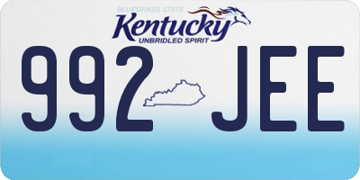 KY license plate 992JEE