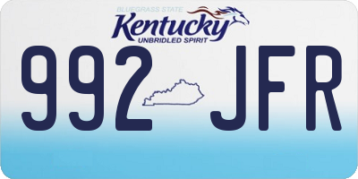 KY license plate 992JFR
