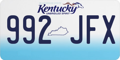 KY license plate 992JFX