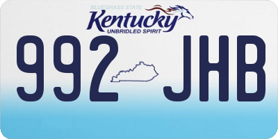 KY license plate 992JHB