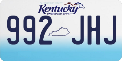 KY license plate 992JHJ