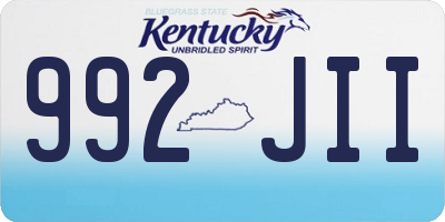 KY license plate 992JII