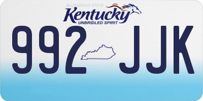 KY license plate 992JJK