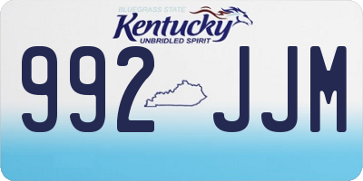 KY license plate 992JJM