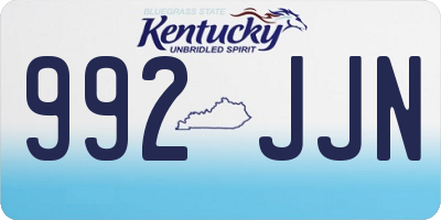 KY license plate 992JJN