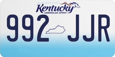 KY license plate 992JJR