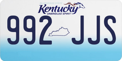 KY license plate 992JJS