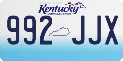 KY license plate 992JJX