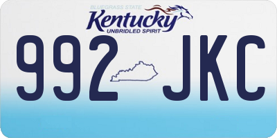 KY license plate 992JKC