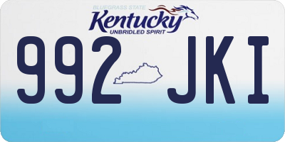 KY license plate 992JKI