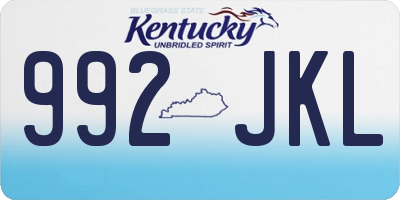 KY license plate 992JKL