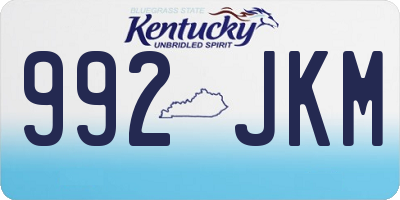 KY license plate 992JKM