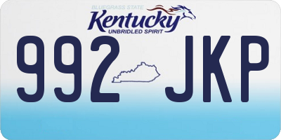 KY license plate 992JKP