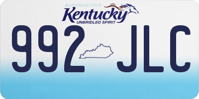 KY license plate 992JLC