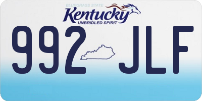 KY license plate 992JLF