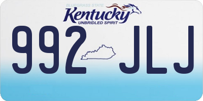 KY license plate 992JLJ