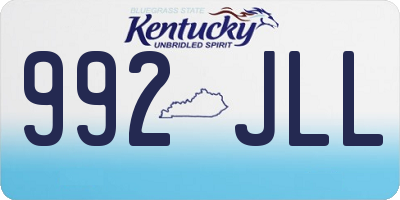 KY license plate 992JLL