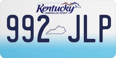 KY license plate 992JLP