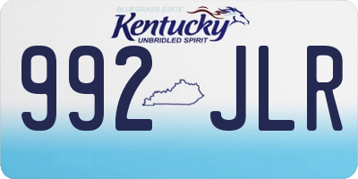 KY license plate 992JLR