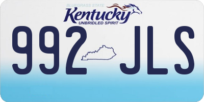 KY license plate 992JLS