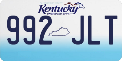 KY license plate 992JLT