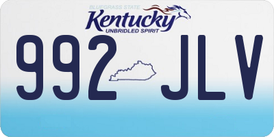 KY license plate 992JLV