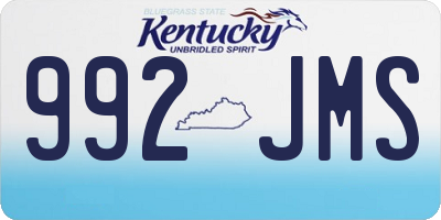 KY license plate 992JMS