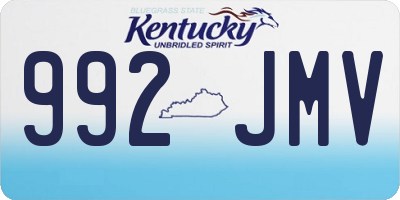 KY license plate 992JMV