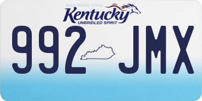 KY license plate 992JMX