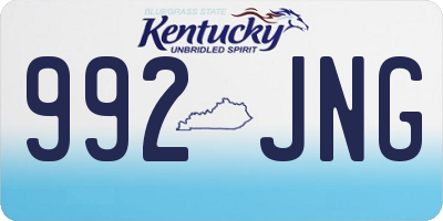 KY license plate 992JNG