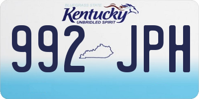 KY license plate 992JPH